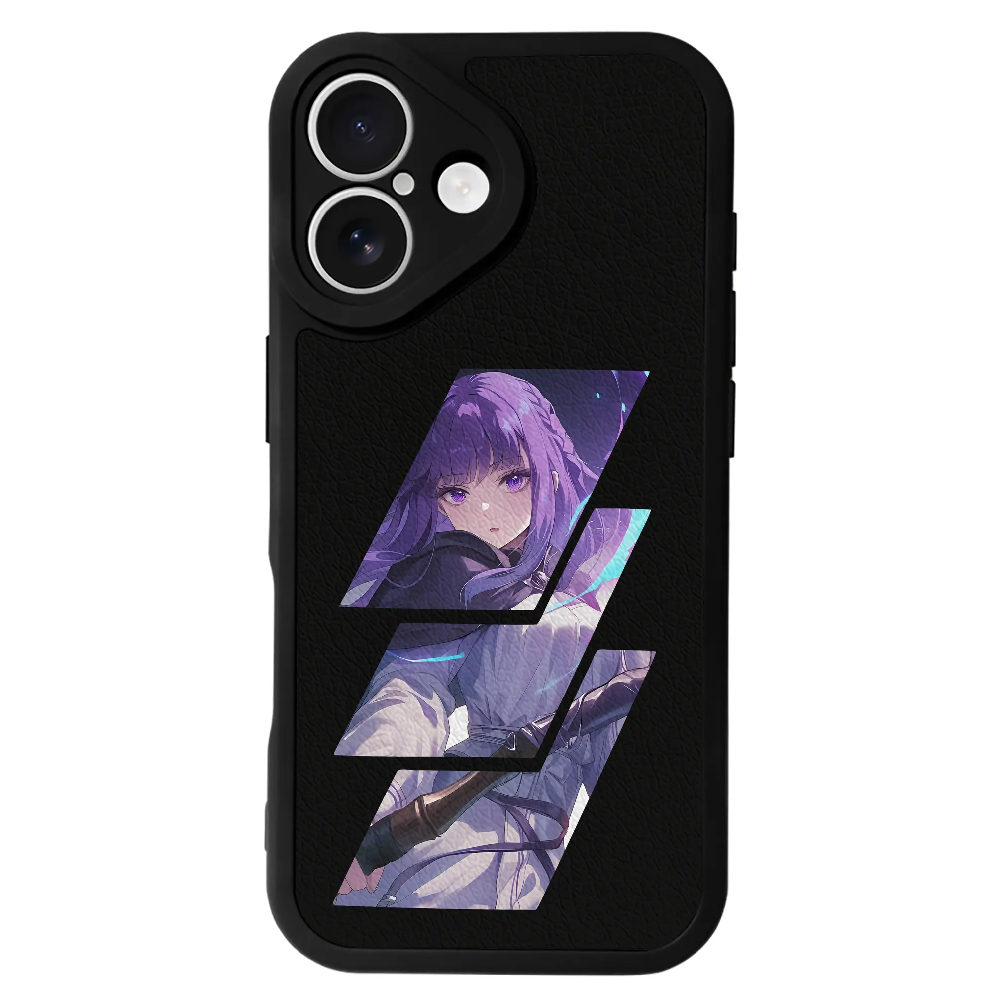 葬送のフリーレン（Frieren） グッズ,フェルン（Fern） - IPhone 16シリーズ対応 ・ シリコンスマホケース ・ レザー調 ・ 高精度フィット ・ 耐衝撃 ・ ワイヤレス充電対応 ・ 精密カット